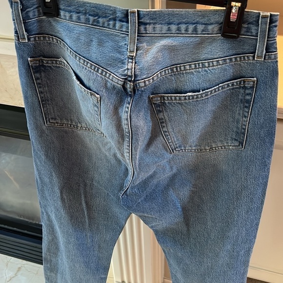 Frame Denim Le Pegged Jean Distressed Cotton Straight Leg - Picture 9 of 11